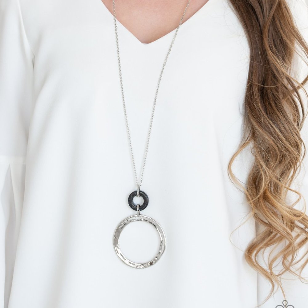 Optical Illusion - Black Necklace